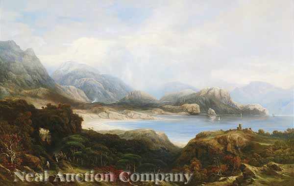 Appraisal: Attributed to Edward Lear English - A Rocky Coastal Scene