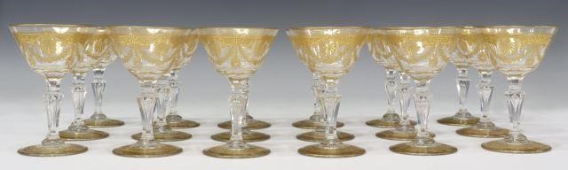 Appraisal: lot of Saint Louis crystal goblets France in a gilded