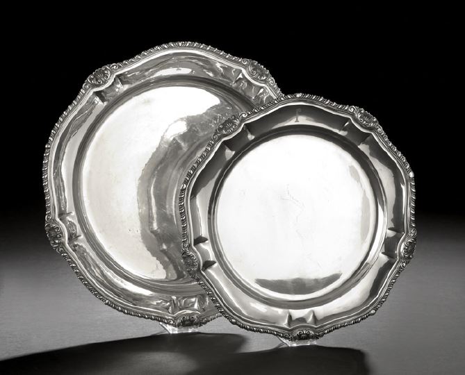 Appraisal: Pair of Italian Sterling Silver Nesting Platters third quarter th