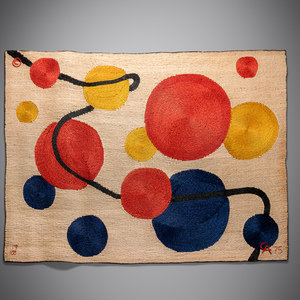 Appraisal: After Alexander Calder th Century Tapestry hand-woven maguey fiber signed