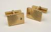 Appraisal: CUFFLINKS - K yellow gold cufflinks each set with a