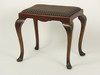 Appraisal: FOOT STOOL - Custom Queen Anne style upholstered top foot