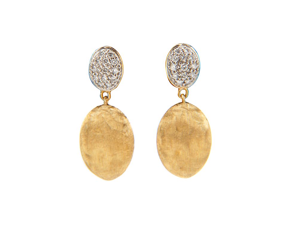 Appraisal: MARCO BICEGO K Gold and Diamond Siviglia Pendant Earrings MARCO