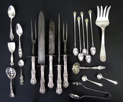 Appraisal: assorted group of sterling silver flatware and serving piecesvarious makers