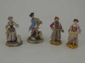 Appraisal: A pair of Meissen shepherd and shepherdess figures and a