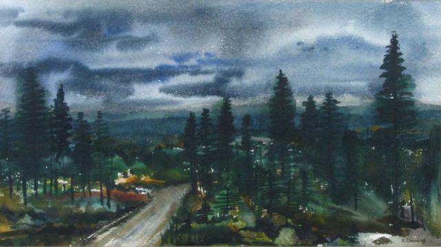 Appraisal: Rudolph Ohrning IL - x watercolor signed lower right Northern