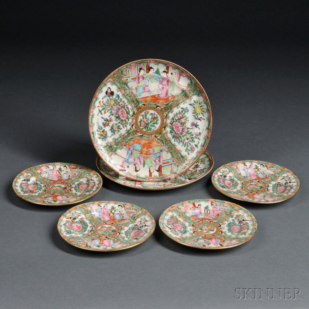 Appraisal: Six Rose Medallion Plates China th th century two plates