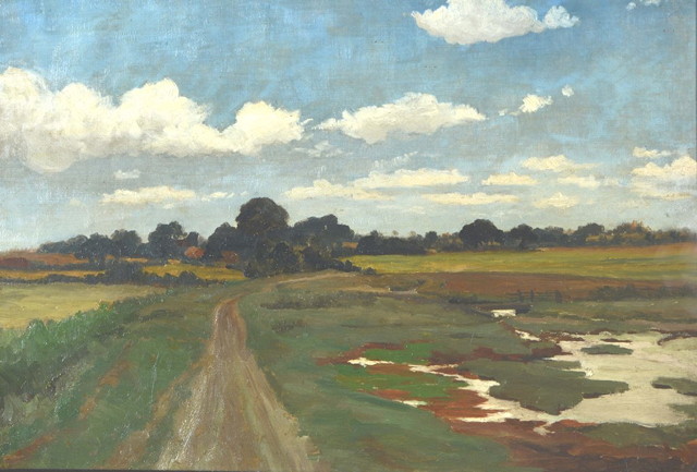 Appraisal: SIR DAVID MURRAY - Pastoral landscape with country lane and