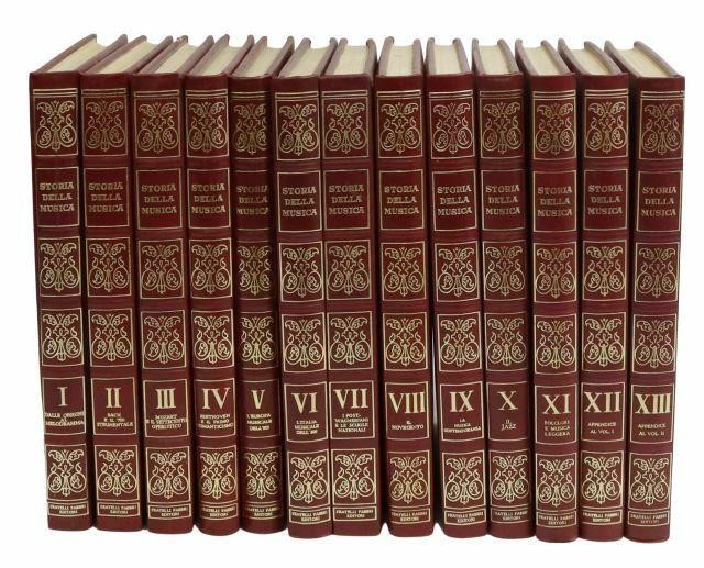 Appraisal: lot of Italian library shelf books Storia della Musica volumes