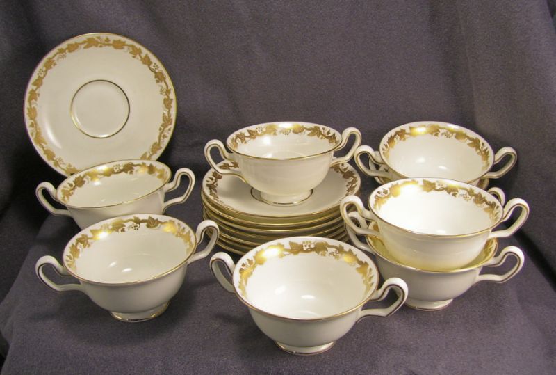 Appraisal: - Wedgwood Cream Soups Saucers Eight ivory bone china cream