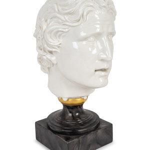 Appraisal: A Roman Style Porcelain Bust of a Man TH CENTURY