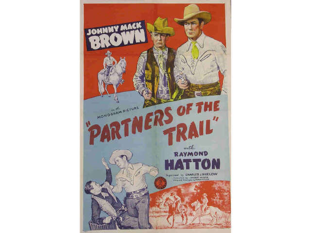 Appraisal: Vintage movie poster starring Johnny Mack Brown with Raymond Hatton