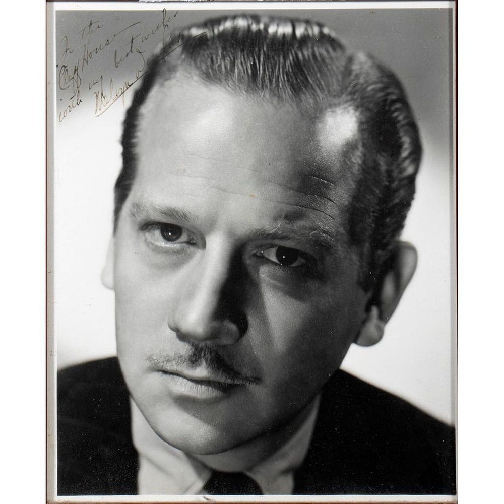 Appraisal: Melvyn Douglas Original autographed inscribed photograph Size x Condition Showing