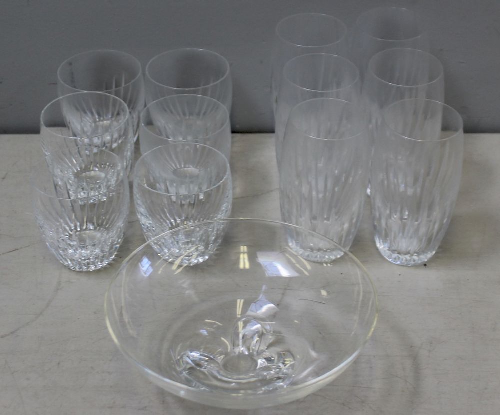 Appraisal: BACCARAT Stemware Together with a Steuben Bowl From a Rye