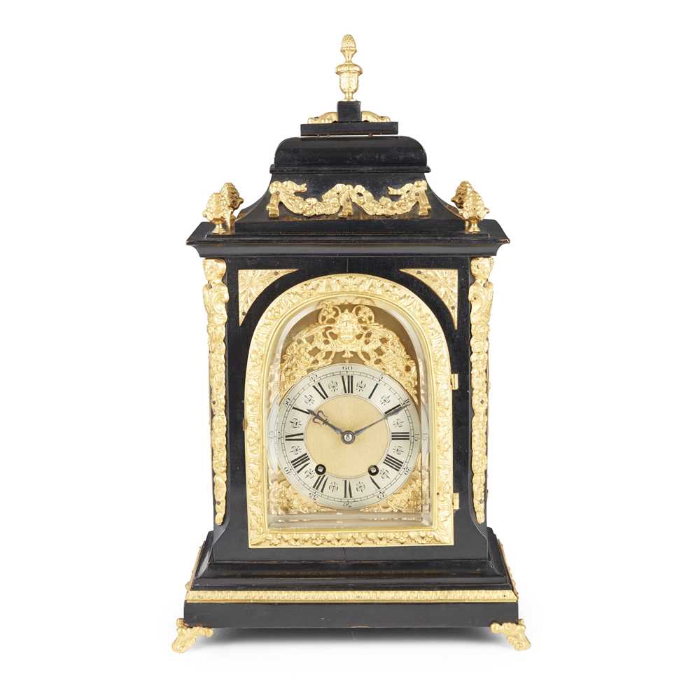 Appraisal: VICTORIAN EBONISED AND GILT METAL MOUNTED BRACKET CLOCK LATE TH