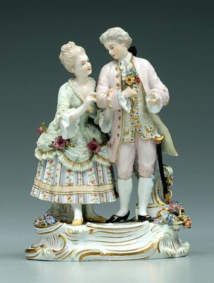 Appraisal: Meissen figural group blue crossed swords mark under glaze -