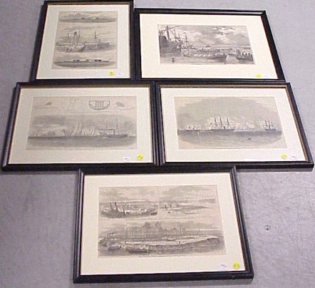 Appraisal: Ten th C wood engravings Harper's Weekly illustrations Civil War