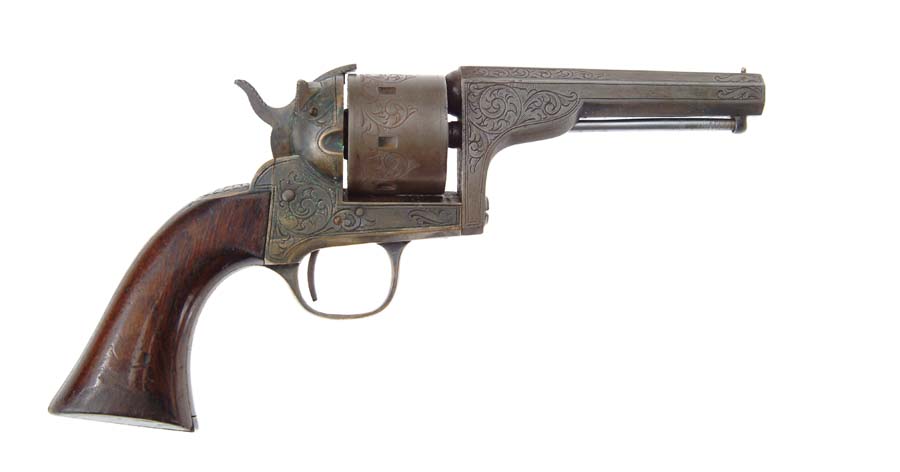 Appraisal: INSCRIBED ENGRAVED MOORES PATENT INFRINGEMENT POCKET REVOLVER Cal RF SN