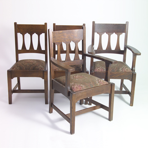 Appraisal: TOBEY Set of four dining chairs two side- and two