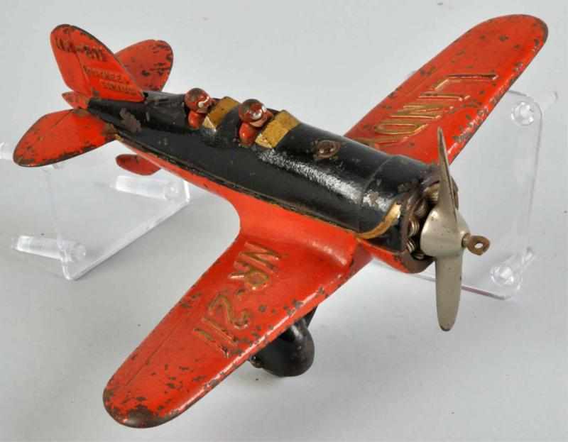 Appraisal: Cast Iron Hubley Lindy NR- Airplane Toy Description American Embossed