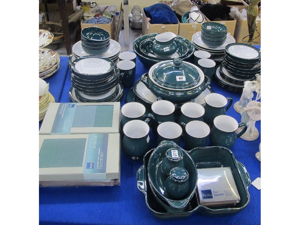 Appraisal: Denby extensive 'Greenwich' dinner service comprising tureen platters bowls plates