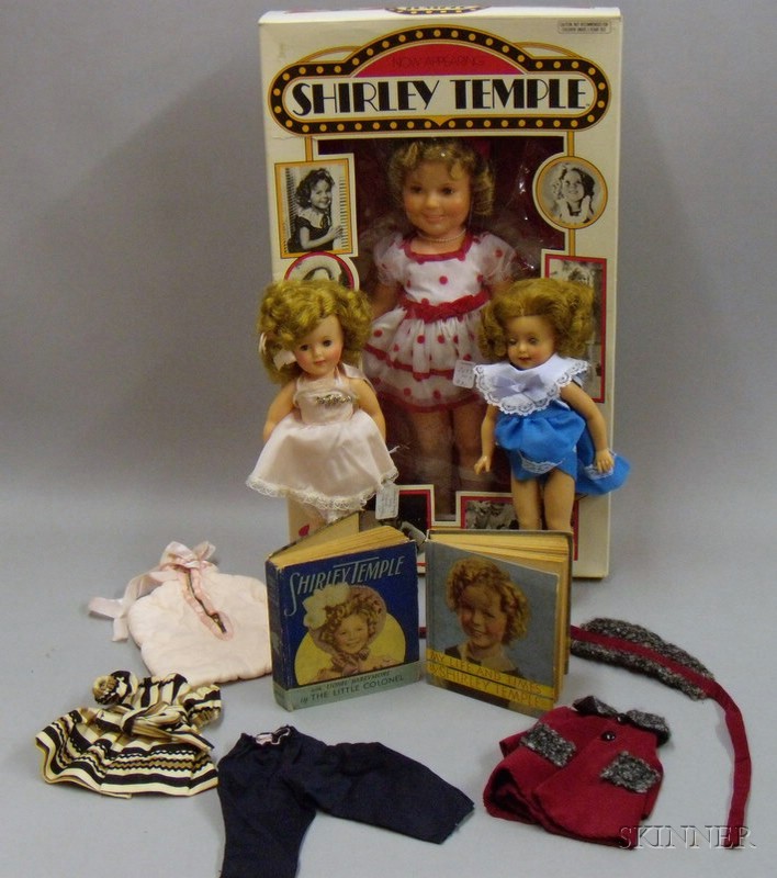 Appraisal: Three Vinyl Shirley Temple Dolls one boxed