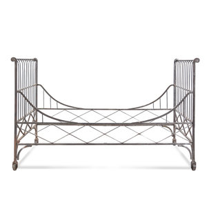 Appraisal: A French Steel Daybed in the Style of Maison Jansen