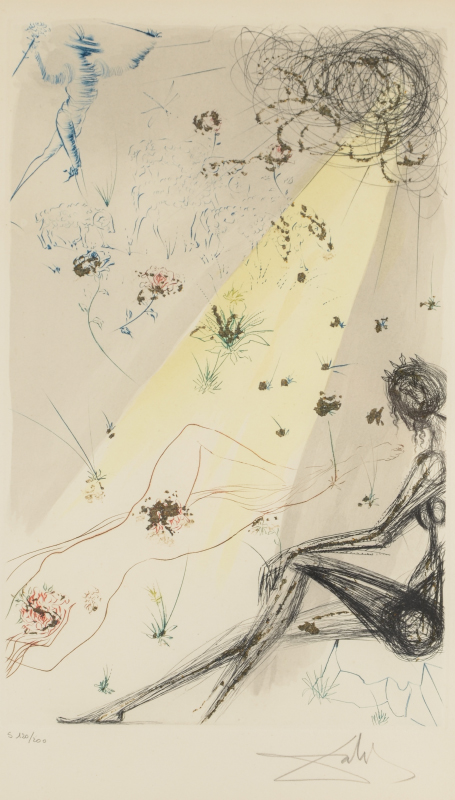 Appraisal: DALI Salvador Spanish - From Song of Songs Etching sight