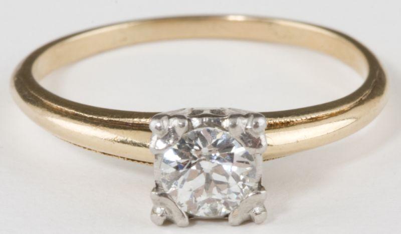 Appraisal: Diamond Solitaire early th century centering on old European cut