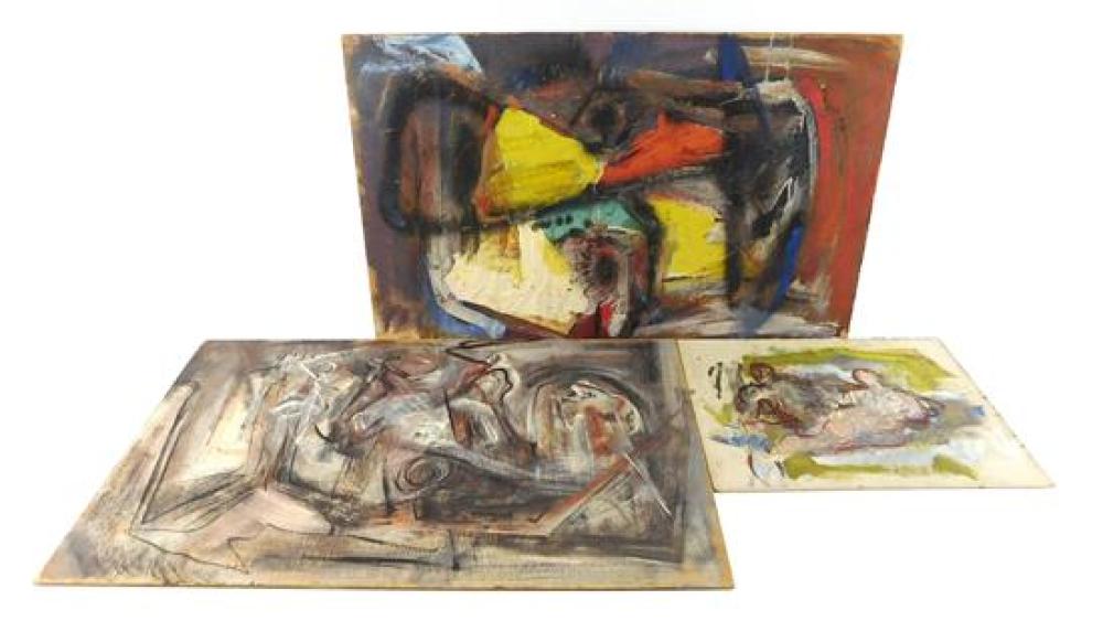 Appraisal: Marion Huse American - three abstracted pieces including Abstract Collage