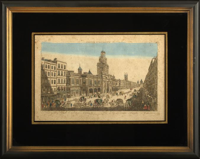 Appraisal: Georgian Hand-Colored Engraved View of the Royal Exchange London third