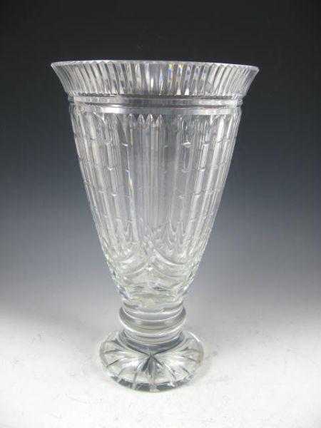 Appraisal: Waterford Crystal Vase signed flared form with multi-design on footed