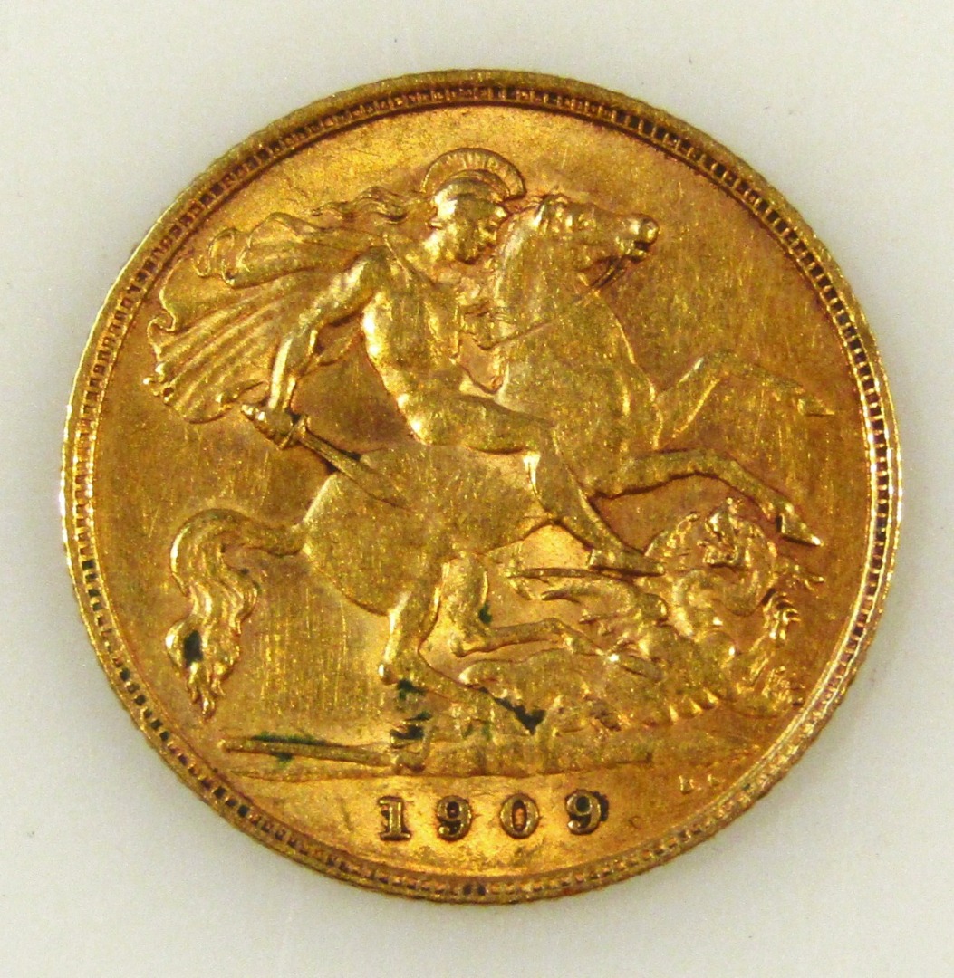 Appraisal: An Edward VII gold half sovereign dated