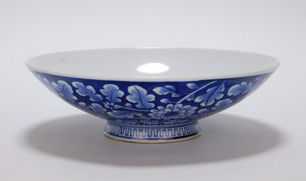 Appraisal: Chinese Kangxi Blue White Porcelain Bowl China Qing period Low