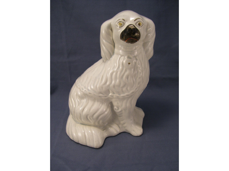 Appraisal: Single Staffordshire Comforter Spaniel Single white spaniel Measures high