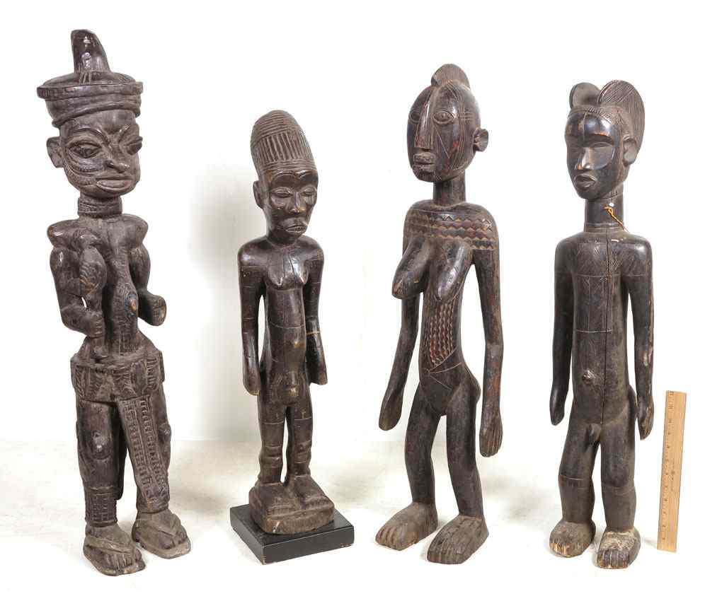 Appraisal: MIXED CARVED AFRICAN FIGURESCONDITION Note all items from this estate