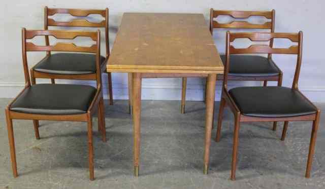 Appraisal: Midcentury Flip Top Table and Chairs From a Scarsdale NY