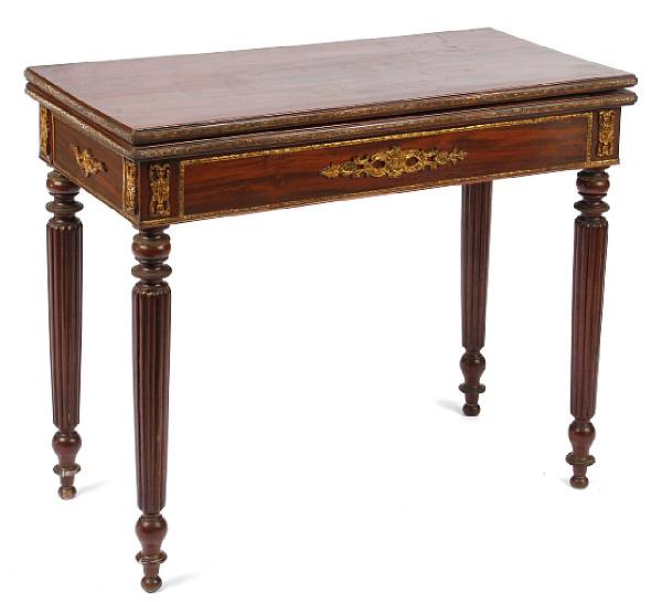 Appraisal: A Louis XVI style gilt metal mounted games table height