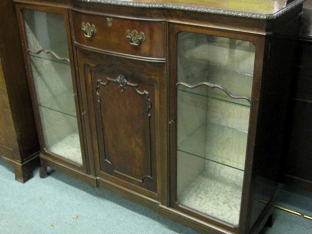 Appraisal: Bow fronted display cabinet