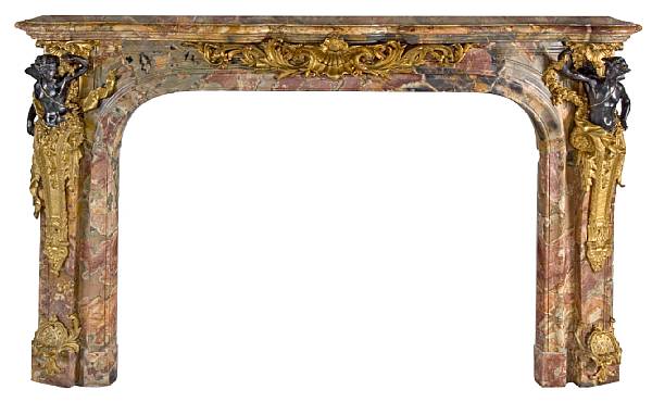 Appraisal: A fine Louis XV style gilt and patinated bronze mounted