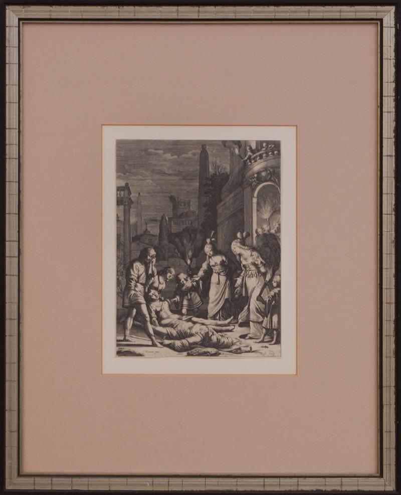 Appraisal: Abraham Bosse - Wounded Melinite Engraving in black on wove