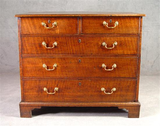 Appraisal: English Oak Two Over Three Drawer Chest of Drawers Early