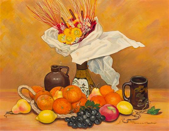 Appraisal: Sale Lot Macena Alberta Barton American Still Life with Fruit