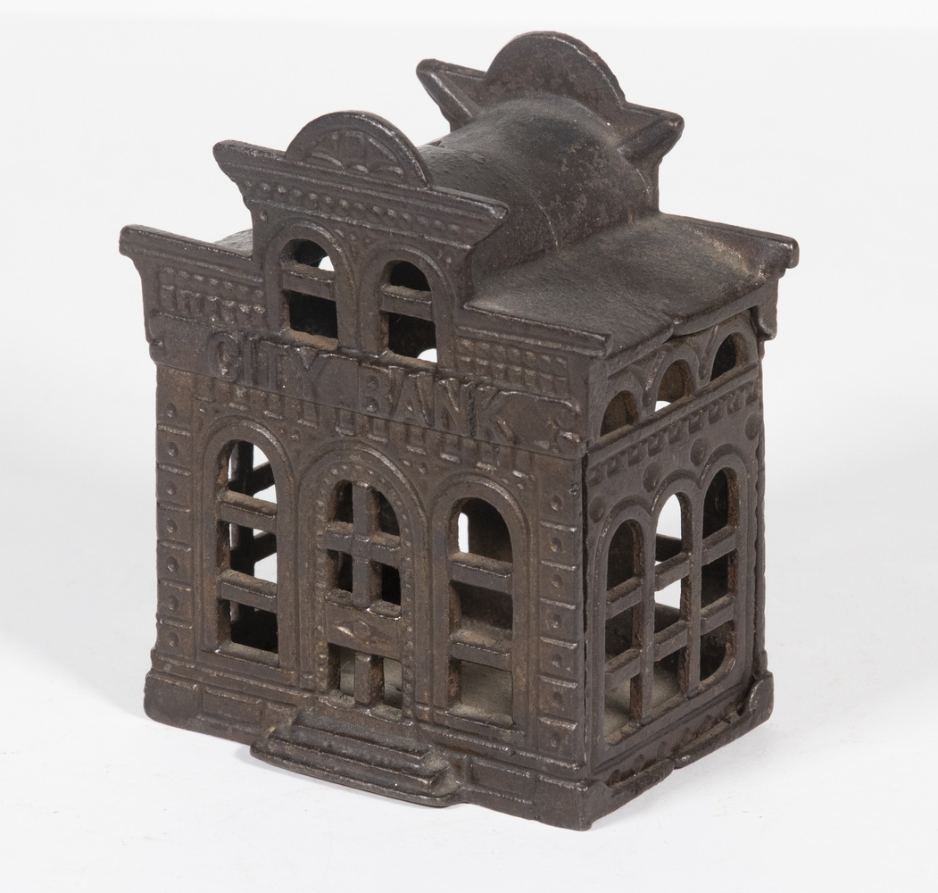 Appraisal: CAST IRON CITY BANK STILL BANK Circa English Building Form