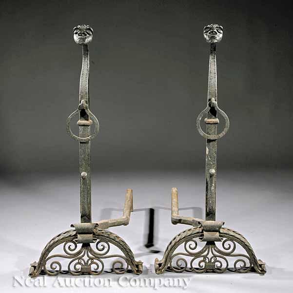 Appraisal: A Pair of Antique Continental Arts and Crafts Cast and