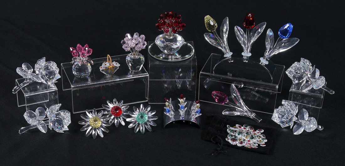 Appraisal: SWAROVSKI CRYSTAL FLOWERS To include Bag of MARGUERITES - Renewal