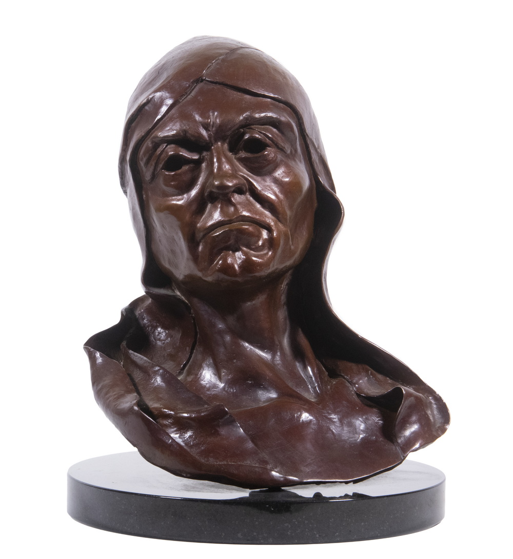 Appraisal: ROBERT CANTOR CONTEMPORARY CA Copper Bronze Bust of a Medieval