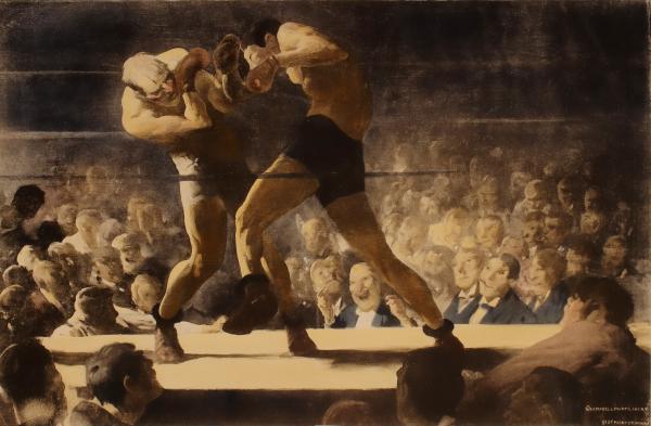 Appraisal: A PHOTOGRAVURE BOXING IMAGE AFTER GEORGE BELLOWSClub Night Early th