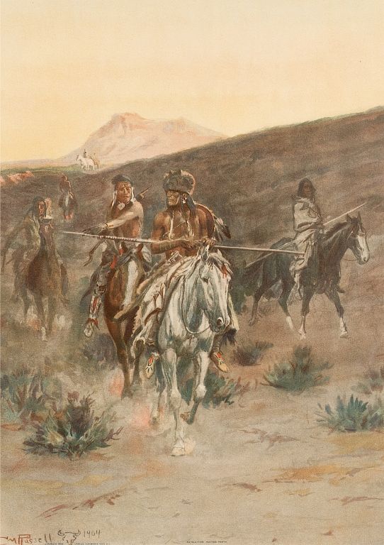 Appraisal: Charles Russell An Old-Time Hunting Party An Old-Time Hunting Party