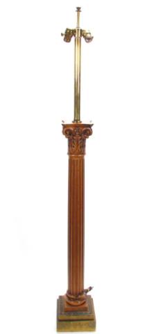 Appraisal: A Stiffel decorator floor lamp Corinthian column motif with Egg